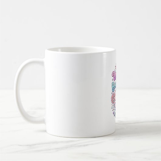 Mug Licorne avec des frontières Charme Vêtements Graph (Gauche)