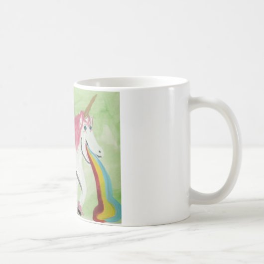 Mug Licorne avec la grippe d'estomac (Droite)