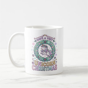 Mug Licorne Avoir un très Licorne Noël Gras Typogra