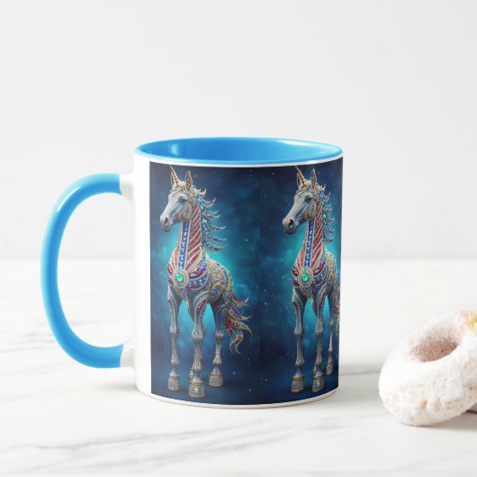 Mug Licorne Bijoutée (Avec donut)