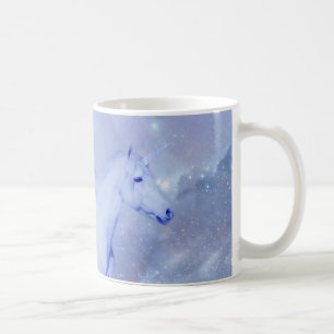 Mug Licorne bleue avec l'imaginaire d'ailes