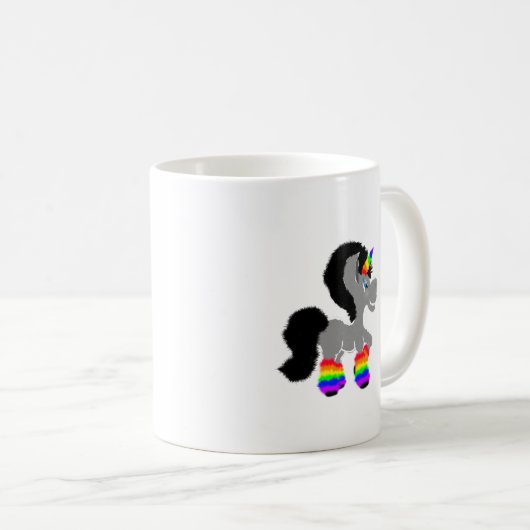 Mug Licorne brouillée (Devant droit)