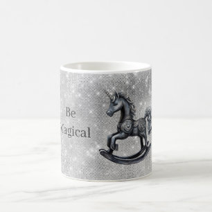 Mug Licorne Cheval Magique Paillettes Argentées