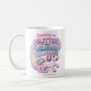 Mug Licorne courant sur Brillant et Illusion Charme M