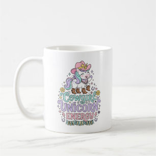 Mug Licorne Cowgirl Licorne Énergie Mignon Produit Pas