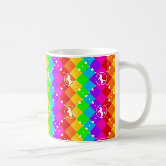 Mug Licorne d'arc-en-ciel (Droite)