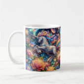 Mug Licorne de fée fantaisiste florale (Gauche)