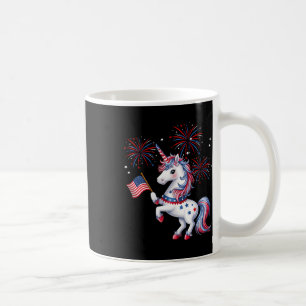 Mug Licorne de feu patriotique américain mignon Filles