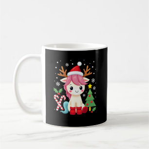 Mug Licorne de Noël Mignonne Magique Xmas Petite Fille