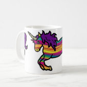 Mug Licorne de remous d'arc-en-ciel (Devant gauche)