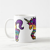 Mug Licorne de remous d'arc-en-ciel (Gauche)