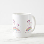Mug licorne debout sur l'arc-en-ciel (Devant droit)