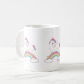 Mug licorne debout sur l'arc-en-ciel (Devant gauche)