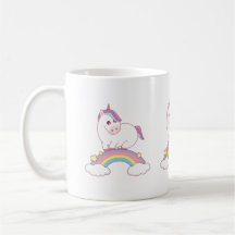 licorne debout sur l'arc-en-ciel
