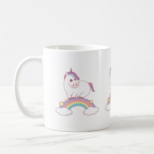 Mug licorne debout sur l'arc-en-ciel (Gauche)