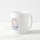 Mug Licorne en fleurs Typographie Gras Impression à la (Devant droit)