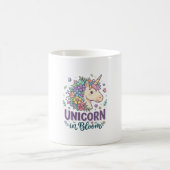 Mug Licorne en fleurs Typographie Gras Impression à la (Centre)