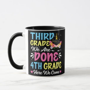 Mug Licorne enfantine Troisième année Nous avons termi