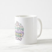Mug Licorne Enseignement avec Licorne Énergie Gras Typ (Devant droit)