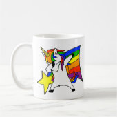 Mug Licorne étoile arc-en-ciel Dabbing (Gauche)