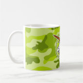 Mug Licorne fâchée ; camo vert clair, camouflage (Gauche)