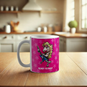 Mug Licorne fascinante en métal de cheveux avec la