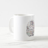 Mug Licorne Fleur Céleste Licorne Typographie Vectorie (Devant gauche)