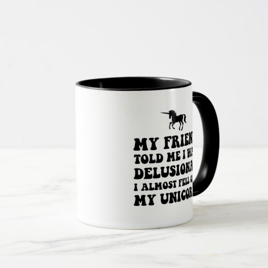 Mug Licorne illusoire (Devant droit)