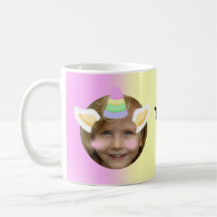 Mug Licorne Kawaii de Style Purikura Personnalisable