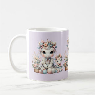Mug Licorne Kawaii Pastel Duo Mère Fille Lavande