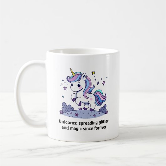 Mug Licorne Kawaii Pastel Mignonne (Gauche)