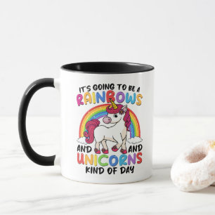 Mug Licorne Mignonne Fantaisiste Drôle Arc-en-ciel Et
