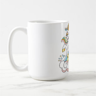 Mug Licorne mignonne sur un arc-en-ciel