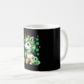 Mug Licorne Mignonne Trèfle Fête de la Saint-Patrick (Devant droit)