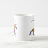 Mug licorne multicolore personnalisée (Centre)
