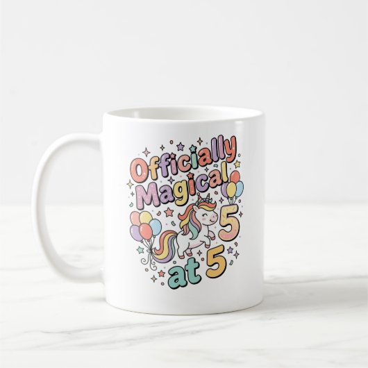 Mug Licorne officiellement magique à 5 conceptions bla (Gauche)