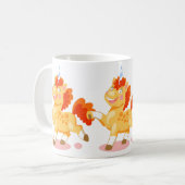 Mug Licorne orange drôle (Devant gauche)