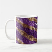 Mug Licorne Pailletée Or Violet Féminin   (Gauche)