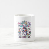 Mug Licorne Paix Amour Pose Licorne Fond Blanc S (Centre)