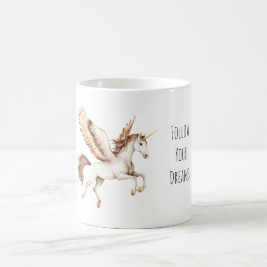 Mug Licorne Pégase Marron Crème (Centre)