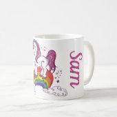 Mug Licorne Personnalisable d'arc-en-ciel (Devant droit)
