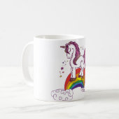 Mug Licorne Personnalisable d'arc-en-ciel (Devant gauche)