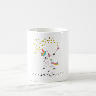 Mug Licorne personnalisée avec baguette magique d'ét