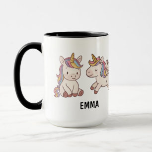 Mug Licorne personnalisée dessinée à la main Mignonne