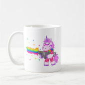 Mug Licorne pourpre - arme à feu (Gauche)
