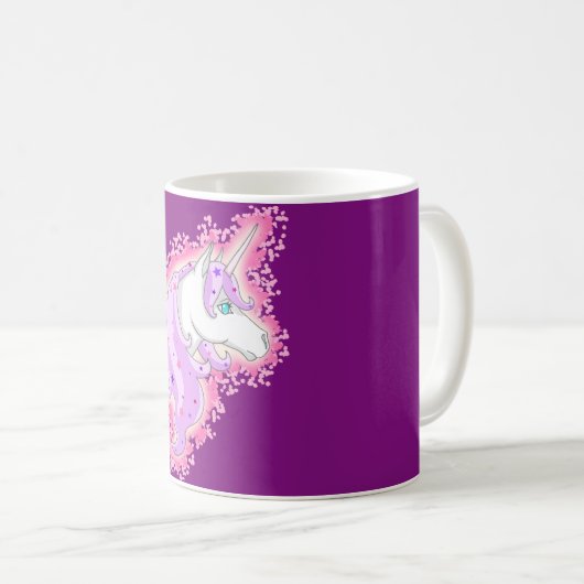 Mug Licorne rose (Devant droit)
