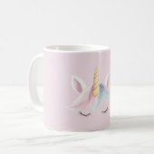 Mug Licorne Rose Bleue Violette (Devant gauche)