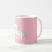 Mug Licorne rose Personnalised (Devant droit)