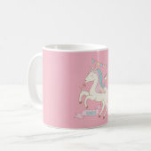 Mug Licorne rose Personnalised (Devant gauche)