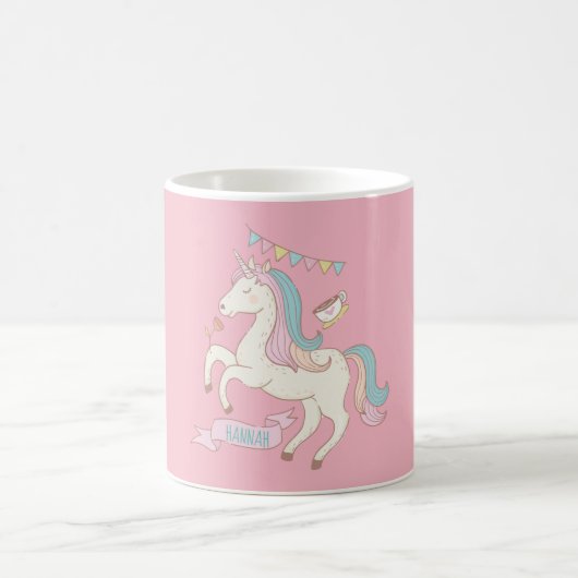 Mug Licorne rose Personnalised (Centre)